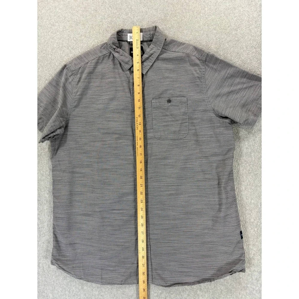 The North Face 100% Cotton Short Sleeve Button Down Shirt (Men's XL) Blue